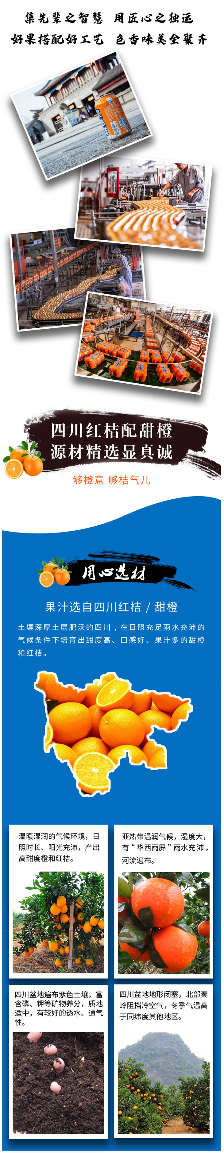 北冰洋 四倍果汁含量 低糖桔汁汽水 248ml*12听 图3