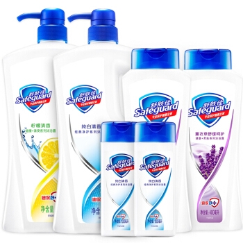 1日6点： 舒肤佳沐浴露套装 纯白1000ml+柠檬1000ml+赠薰衣草400ml*2+纯白100ml*2+芦荟400ml*1 图3
