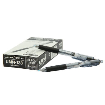 uni 三菱 UMN-138 按动式中性笔 0.38mm 黑色 12支装 图5