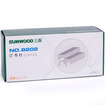 凑单品： SUNWOOD 三木 12# 25页订书针 2000枚/盒 8202 图1