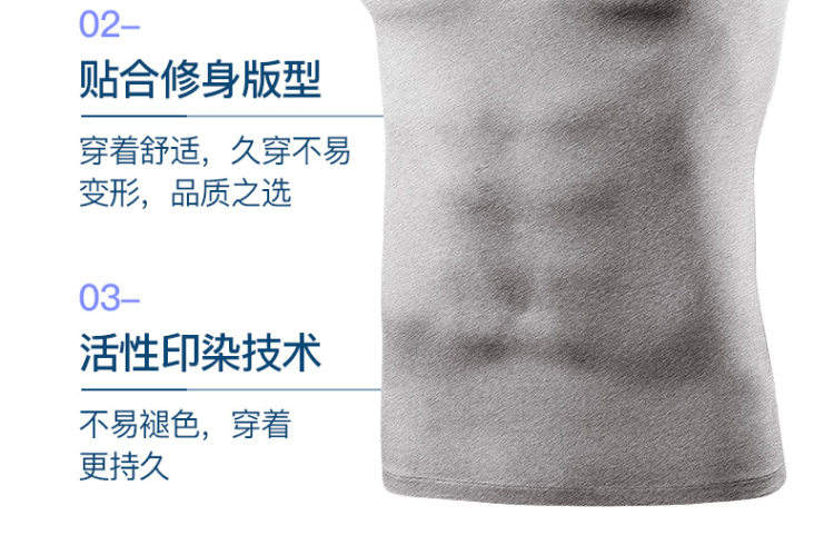 南极人 男士纯棉修身型背心3条 图4