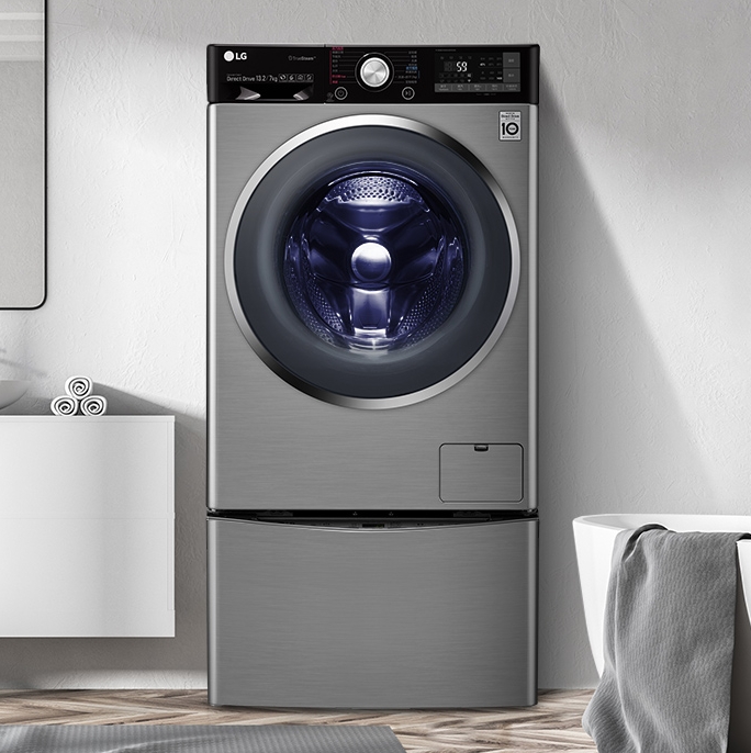 京东PLUS会员： LG 乐金 WDGH451B7YW 洗衣机 13.2KG 图2