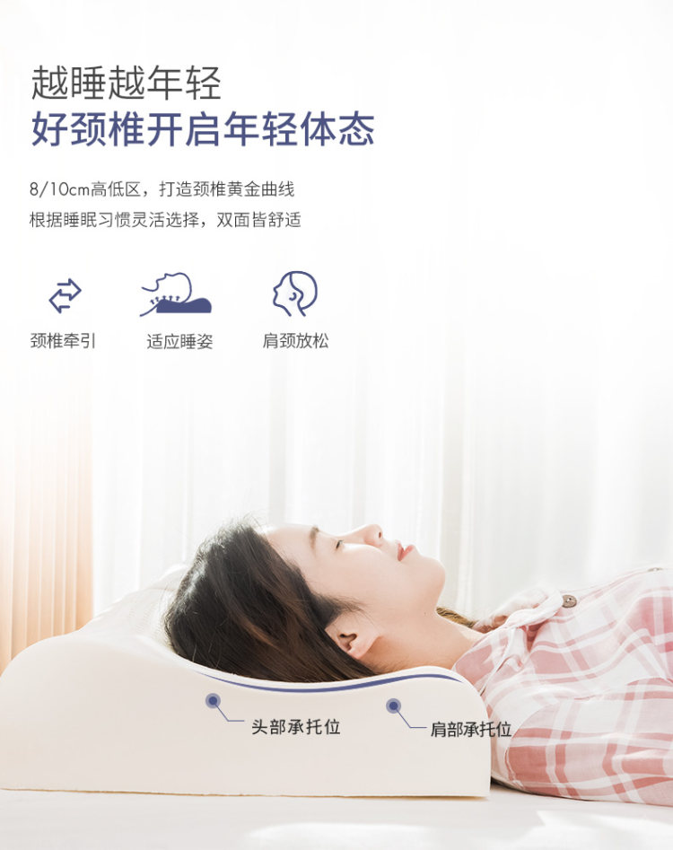 自然醒 泰国进口乳胶枕 93%天然乳胶 图3