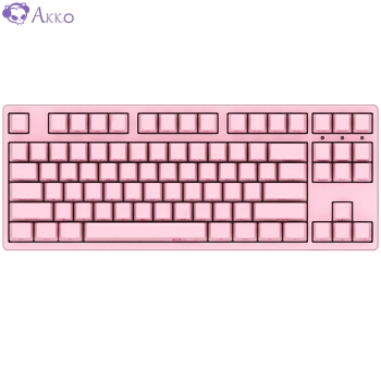 Akko 艾酷 Ducky 3087 机械键盘 粉色（Cherry红轴、PBT） 图1