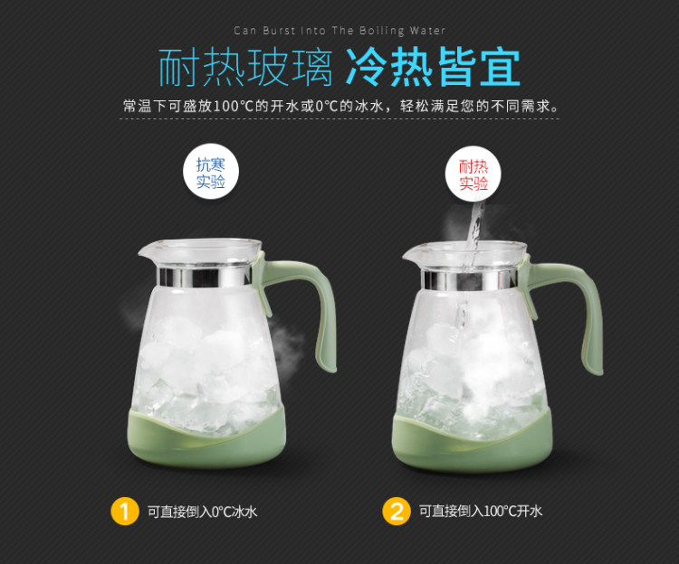 紫丁香 耐热冷水壶玻璃壶 1500ml 图5