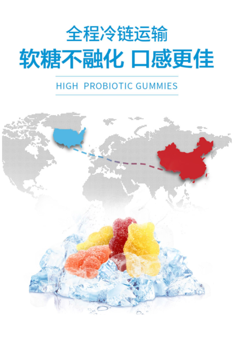 临期清仓 美国Schiff旗下DA 儿童益生菌软糖 120粒*2瓶 促消化防胀气便秘 图3