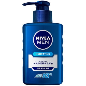 NIVEA 妮维雅 男士水活畅透精华洁面液 150ml*2支装 *5件 图2