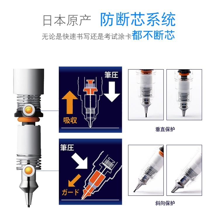 ZEBRA 斑马 MA85 DelGuard 防断芯自动铅笔 0.5mm *5件 图4