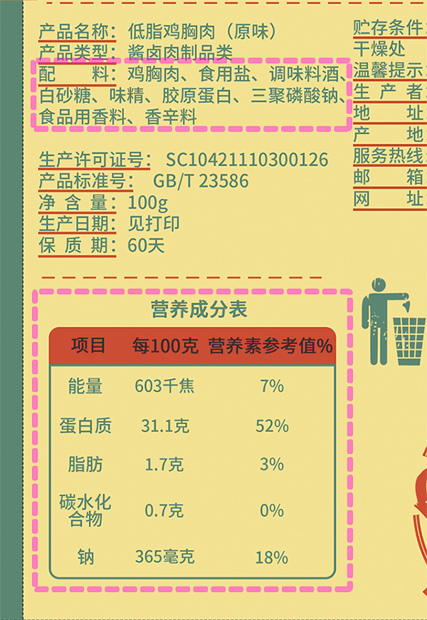 宋大房 速食鸡胸肉 没防腐剂 现做现发 100克*7袋 图1