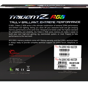 G.SKILL 芝奇 幻光戟RGB DDR4 3200频率 台式机内存条 16GB套条（8GB*2） 图4