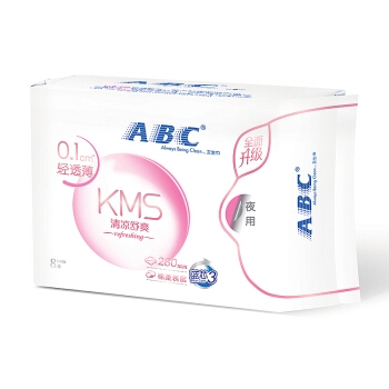 ABC KMS棉柔系列 夜用卫生巾 280mm 8片 *15件 图5