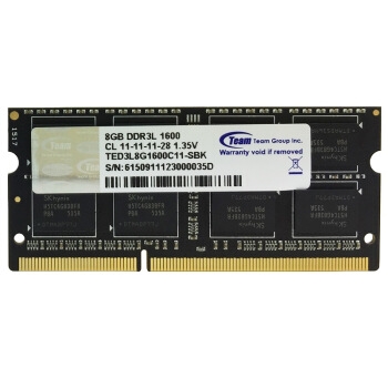 Team 十铨 DDR3L 1600MHz 笔记本内存 8GB 图1