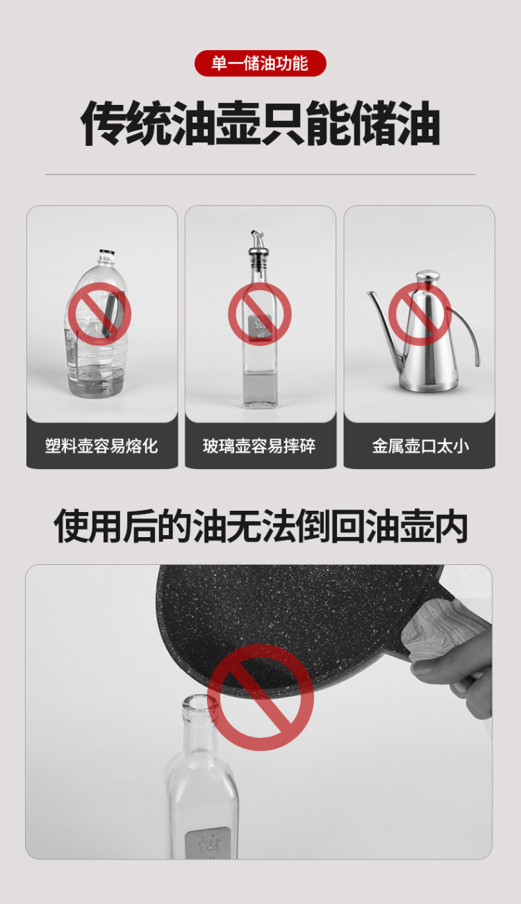 科翼 不锈钢滤油储油壶 1.4L 鹰嘴口不易洒 图5