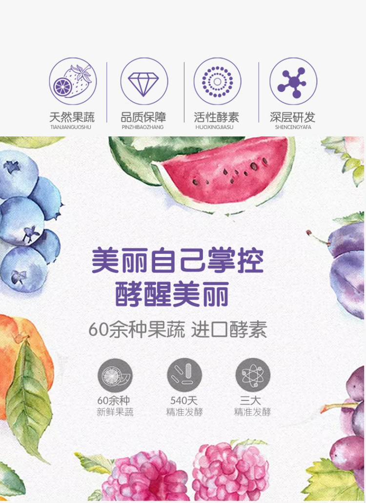 夜间果蔬酵素60片 图2