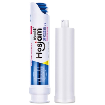 京东PLUS会员： Hosjam 皓齿健 清焱臻白压泵式牙膏 冬青薄荷 100g *13件 图1