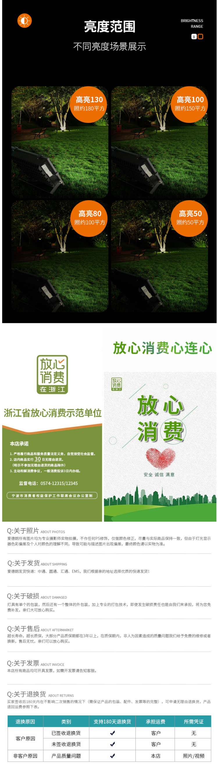 爱德朗 0电费 太阳能庭院感应灯 图8