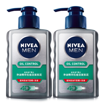 NIVEA 妮维雅 男士净油精华抗痘洗面奶 150ml*2 *3件 图1