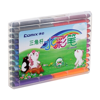 Comix 齐心 OP1005 三角杆可洗水彩笔 48色 +凑单品 图1