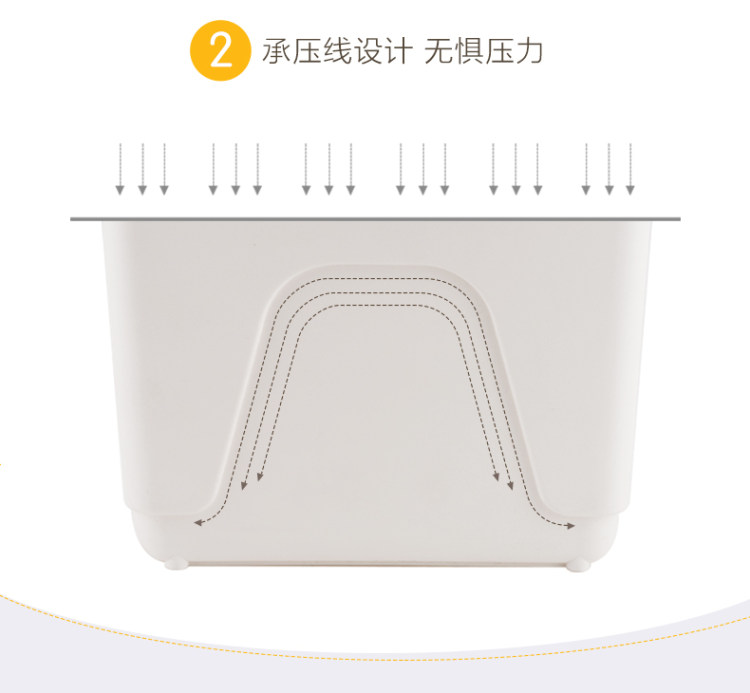 茶花 前开式翻盖收纳箱 24L*2个 图6