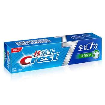 京东PLUS会员： Crest 佳洁士 全优7效 茶香深洁牙膏 120g *7件 图4