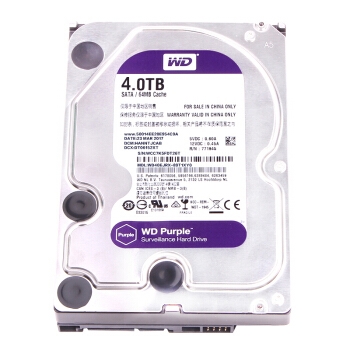 WD 西部数据 紫盘 64M 5400 监控机械硬盘 4TB 图2