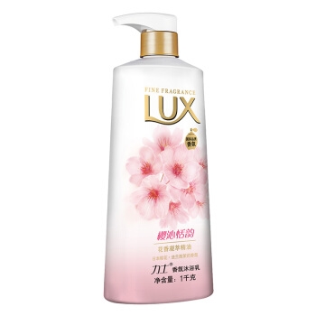 LUX 力士 沐浴露 桃花浅香 香氛沐浴乳 1000g +赠洗手液450ml *5件 图4