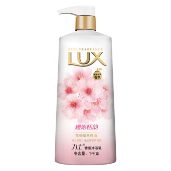LUX 力士 沐浴露 桃花浅香 香氛沐浴乳 1000g +赠洗手液450ml *5件 图2