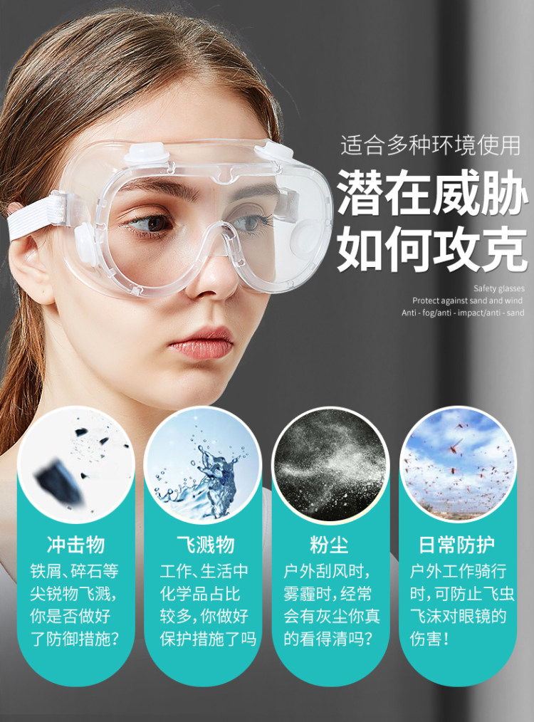 哈珀 防风沙防尘护目镜1只 图4