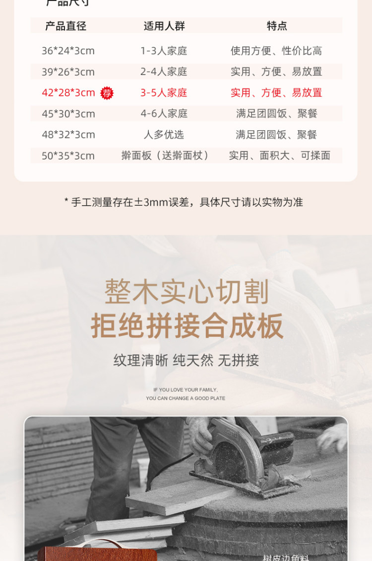 泰南老 进口老铁木抗菌防霉切菜板 图10