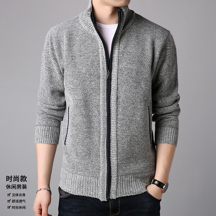 啄木鸟 时尚男款休闲针织衫外套 图3