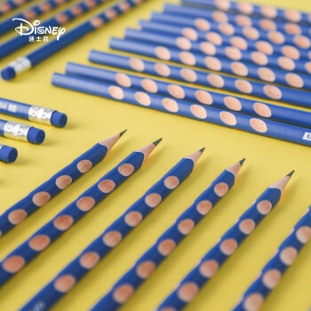 Disney 迪士尼 E0060A 三角杆洞洞铅笔 带皮头 30支/桶 *6件 图4