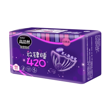 kotex 高洁丝 亲亲棉 放肆睡夜用卫生巾 420mm*4片 *17件 图3