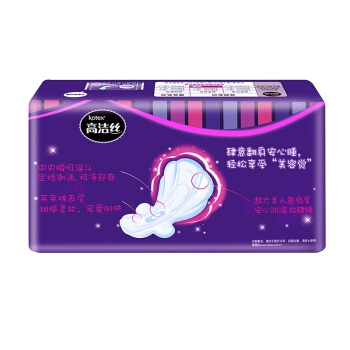 kotex 高洁丝 亲亲棉 放肆睡夜用卫生巾 420mm*4片 *17件 图5