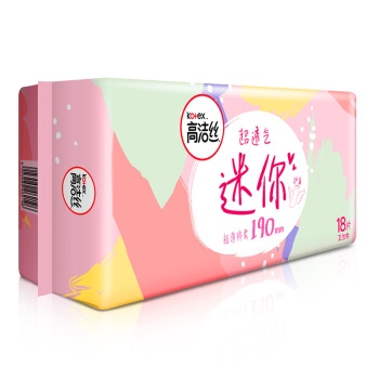 kotex 高洁丝 极薄棉柔迷你护翼卫生巾 190mm*18片 *16件 图3