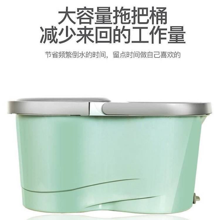加厚带轮双驱动拖把桶免手洗干湿两用 图1