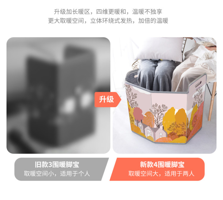 欧美龙 老寒腿必备 暖腿护膝三折环绕发热垫 图5