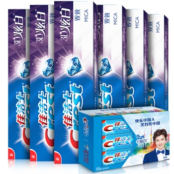 Crest 佳洁士 3D炫白 双效牙膏 180g*6支装 *2件 图1