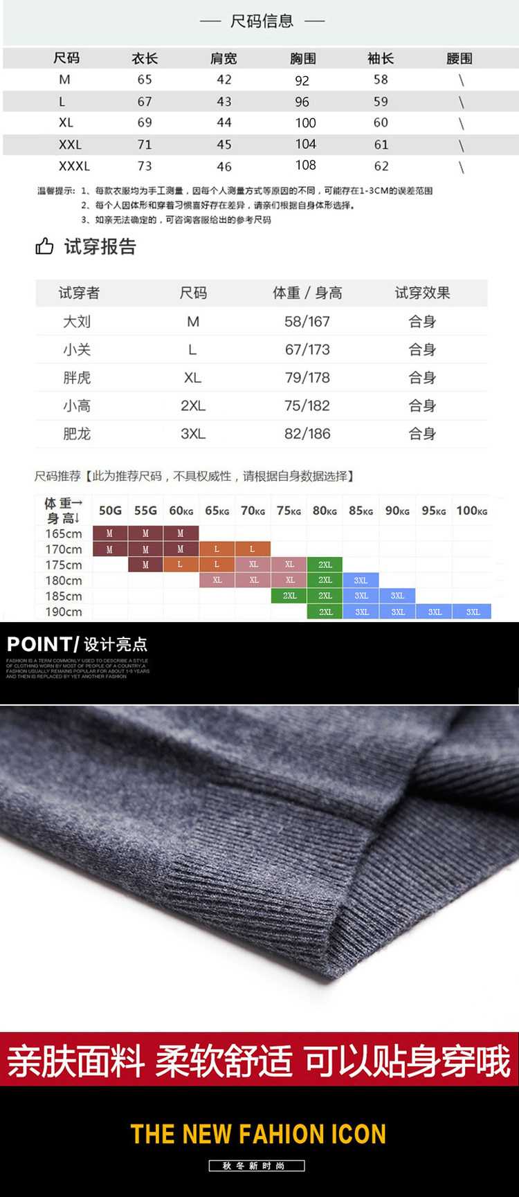 男士100%羊毛衫 图4