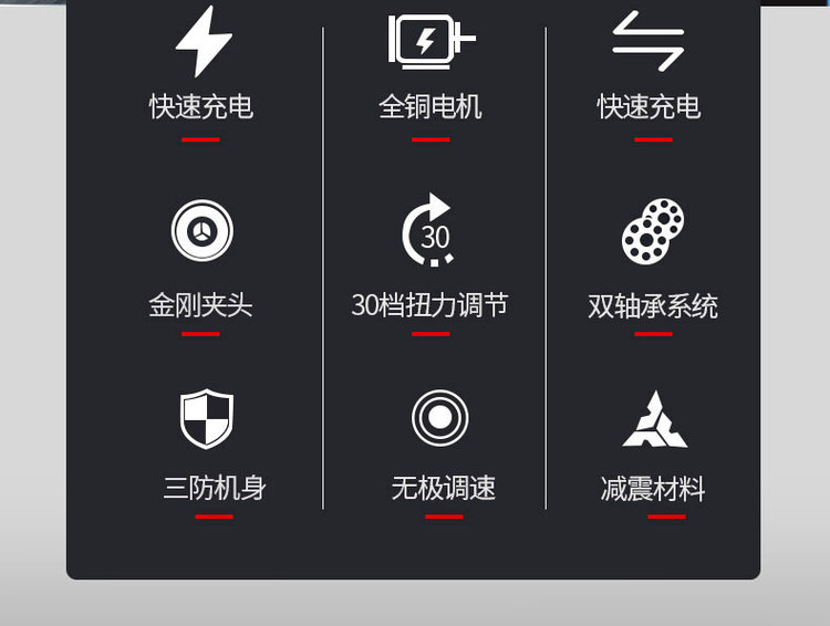 优仪高 12V电钻 多功能手钻 无极变速冲击钻 图2