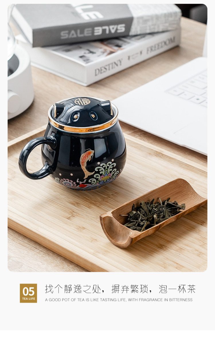 茶水分离 陶瓷泡茶杯 图7