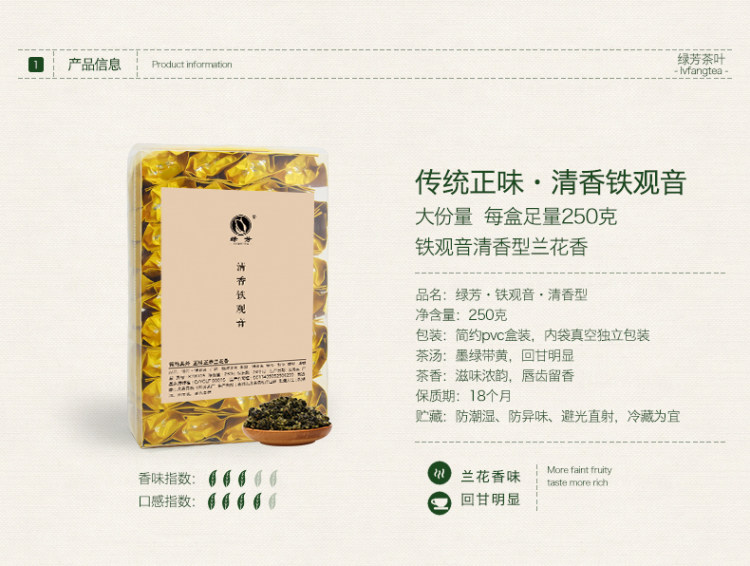 买1送1 今年春茶 清香铁观音250g*2盒 图3