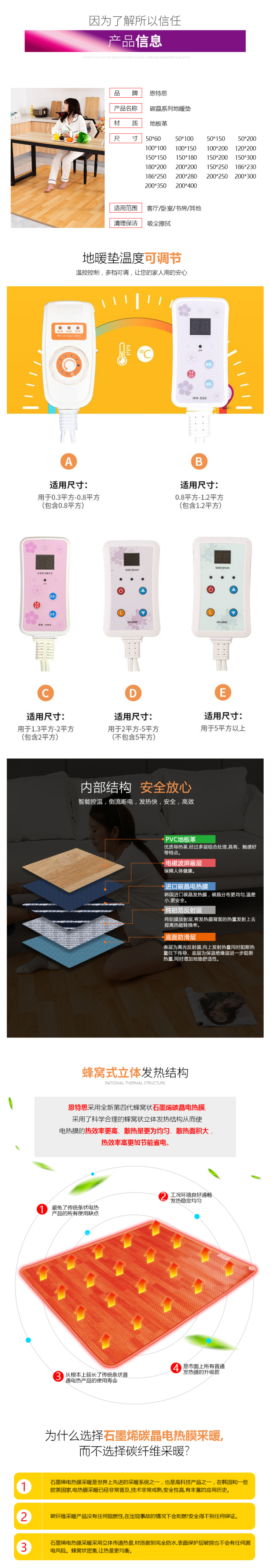 我们买过 韩国进口 恩特思 可遥控木纹色碳晶地暖垫 50*35cm 2秒速热 图11