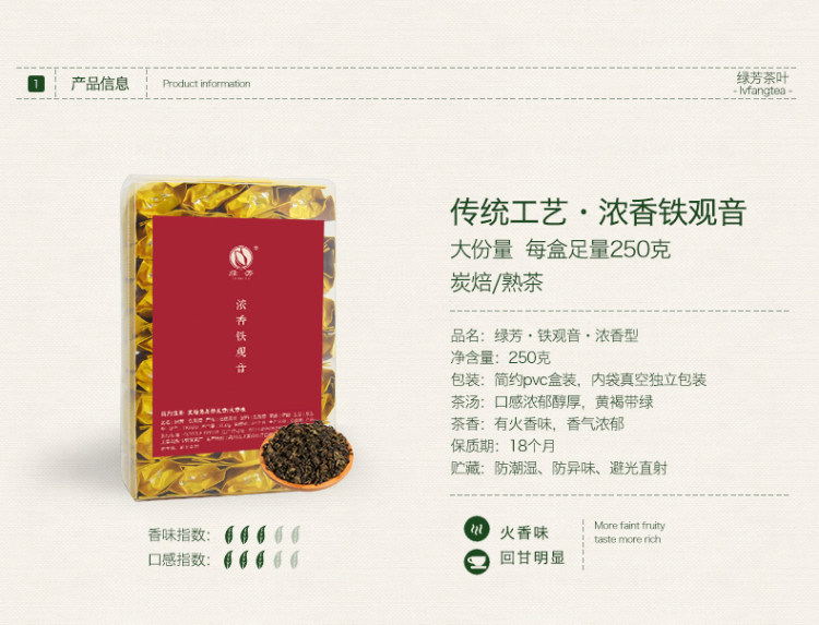 买1送1 今年春茶 清香铁观音250g*2盒 图4