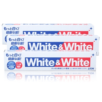 LION 狮王 White&White 美白 牙膏 150g 三支装 *3件 图2