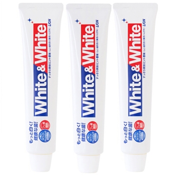 LION 狮王 White&White 美白 牙膏 150g 三支装 *3件 图1