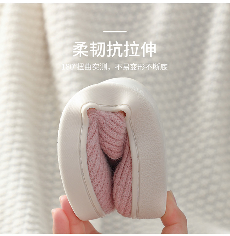 情侣款厚底加绒棉拖鞋 图6