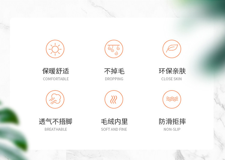 情侣款厚底加绒棉拖鞋 图3