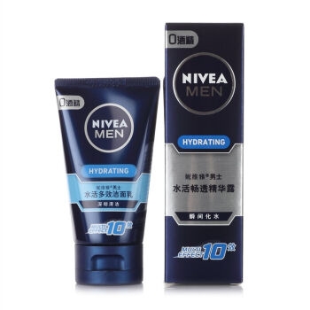 NIVEA 妮维雅 水活畅透套装（水活畅透精华露50g+多效洁面乳50g） *4件 图4