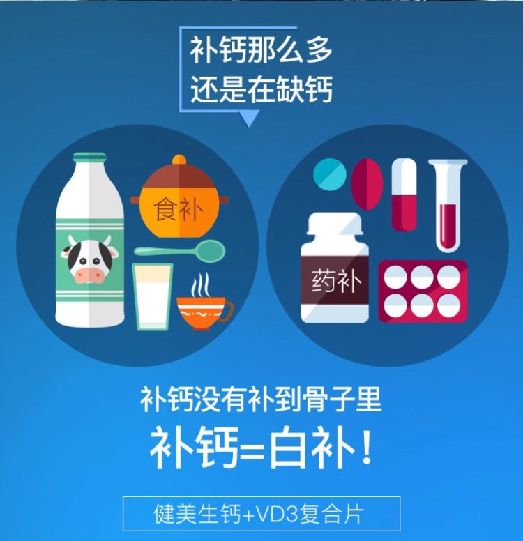 健美生 5重钙源复合维生素D3钙片 120片*2瓶 图2