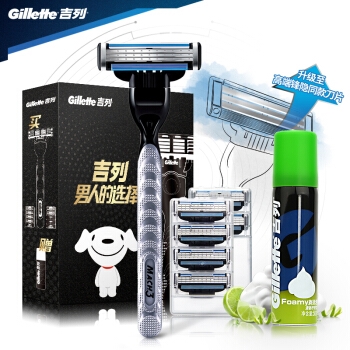 19日12点： Gillette 吉列 锋速3经典套装（1刀架+7刀头+50g须泡） 图1